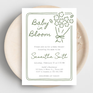 Invitation Baby In Bloom Baby Shower