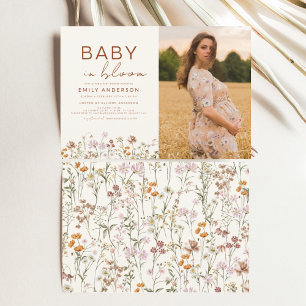Invitation Baby in Bloom Baby shower photo Jardin