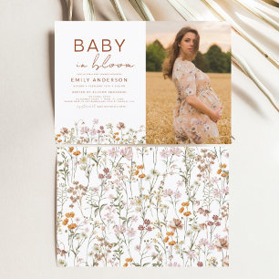 Invitation Baby in Bloom Baby shower photo Jardin