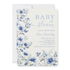 Baby In Bloom bleu poussiéreux Baby shower fleur s