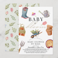 Baby in Bloom Jardinage Outils Baby shower par cou