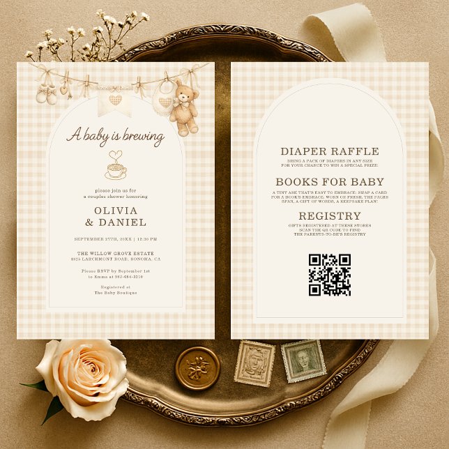 Invitation Baby is Brewing All in One Coffee Couples Shower (Créateur téléchargé)