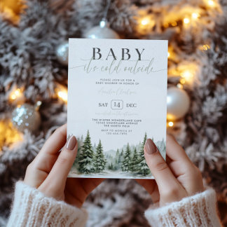 Invitation Baby It’s Cold Outside Winter Baby shower Invitati