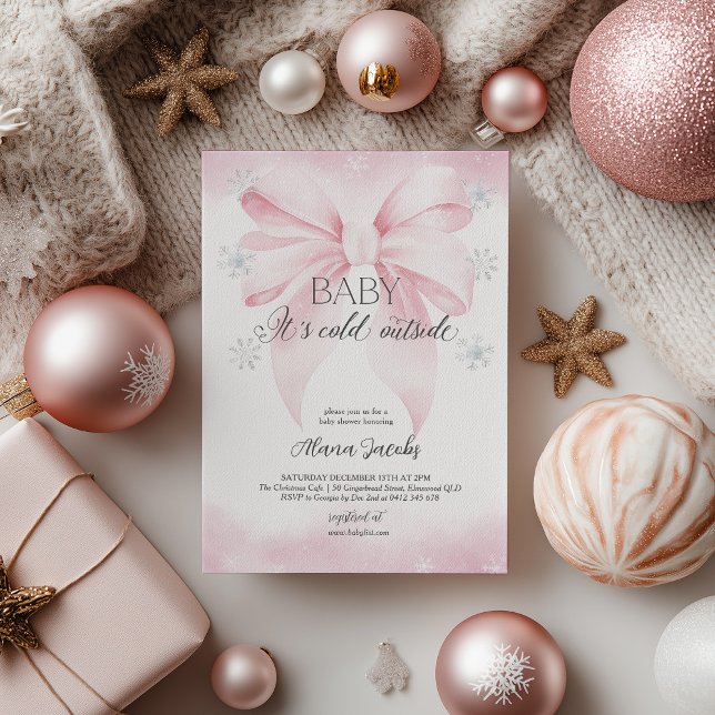 Invitation Baby Its Cold Outside Baby Shower Christmas  (Baby its Cold Outside Baby Shower Invitation Winter Christmas Baby Shower)