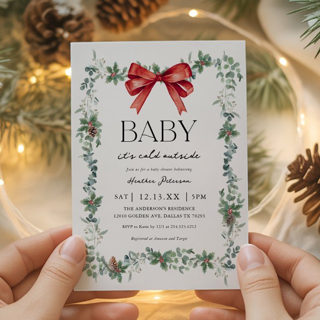 Invitation Baby It's Cold Outside Christmas Baby Shower (Créateur téléchargé)