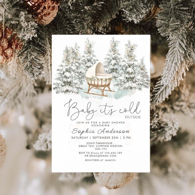 Invitation Baby It's Cold Outside Gender Neutral Baby shower (Créateur téléchargé)
