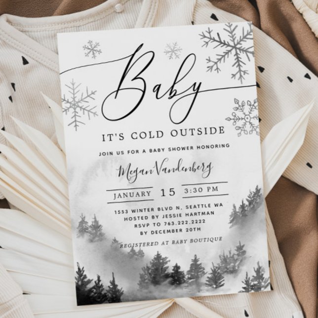 Invitation Baby It's Cold Outside Gender Neutral Baby shower (Créateur téléchargé)