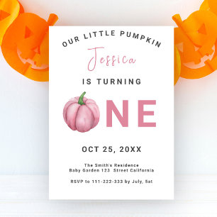Invitation Baby Pumpkin 1ère fête d'anniversaire