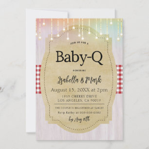 Invitation Baby-Q Barbecue Baby Shower