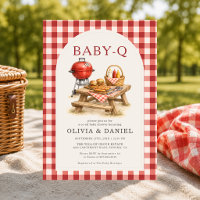 Baby Q Rouge à Carreaux pour Couple Baby Shower