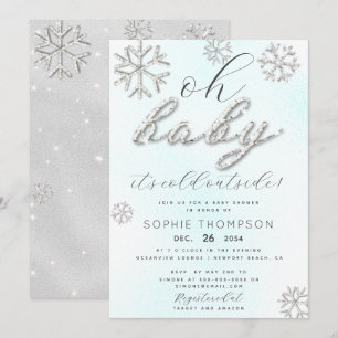 Invitation Baby Sa Froid Hors Rhinestones Parties scintillant