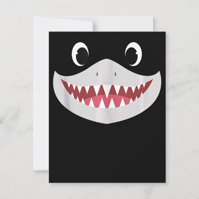 Invitation Baby Shark Halloween - Cadeaux de requin mignons (Devant)