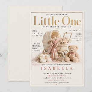 Invitation Baby-Shopping Élégant à l'Image d'une Couverture d