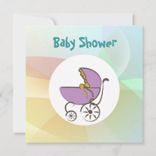 Invitation Baby-Shopping Pastel