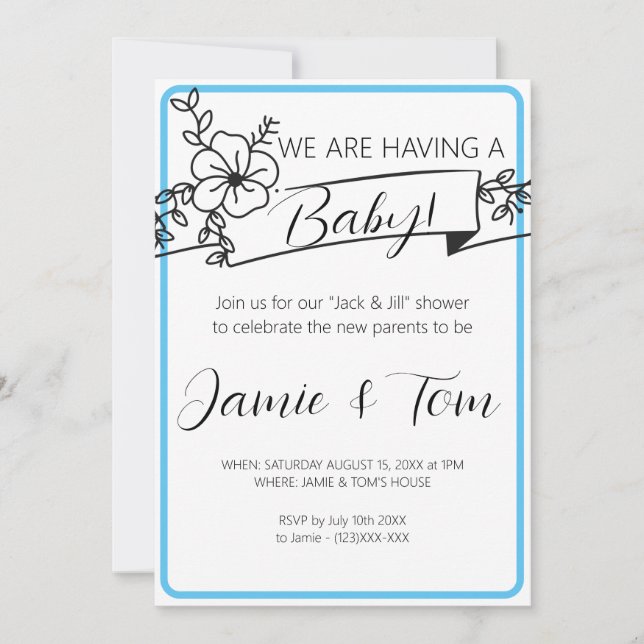 Invitation baby shower (Devant)