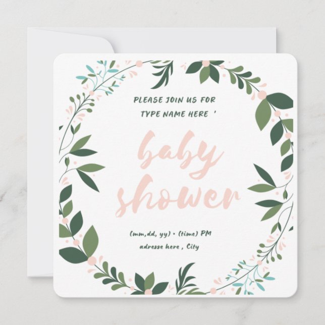 Invitation baby shower  (Devant)