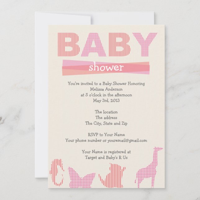 Invitation Baby shower (Devant)