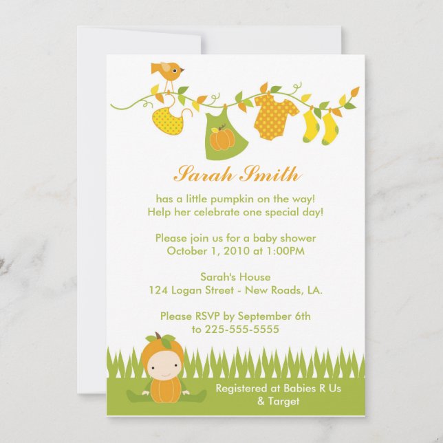 Invitation Baby shower (Devant)