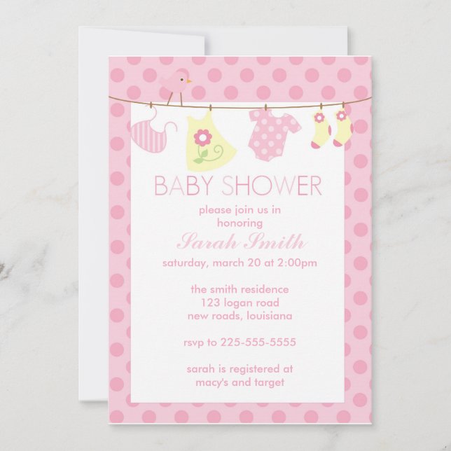 Invitation Baby shower (Devant)