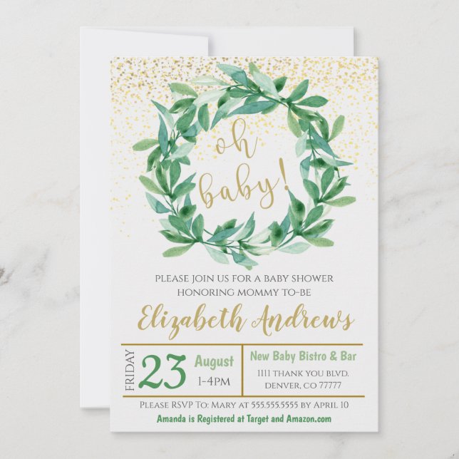 Invitation baby shower (Devant)