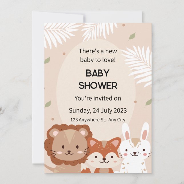 Invitation baby shower (Devant)
