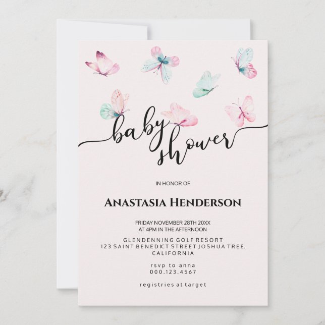 Invitation baby shower. (Devant)