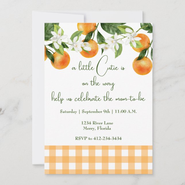 Invitation baby shower (Devant)