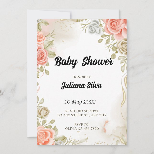 Invitation baby shower (Devant)