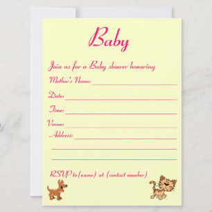 invitation baby shower.