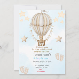 Invitation Baby shower à ballon à air chaud