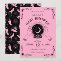 Baby shower à bille en cristal de lune rose noire