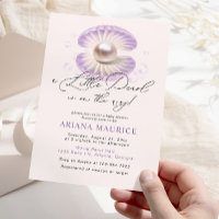 Baby shower à bulle violet Little Pearl