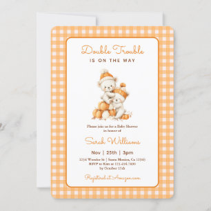 Invitation Baby shower à double problème