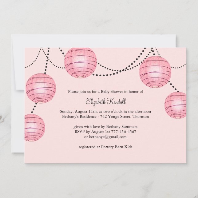 Invitation Baby shower à la Fête des Filles (Devant)