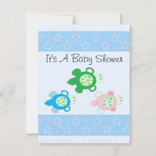 Invitation Baby shower à la tortue douce