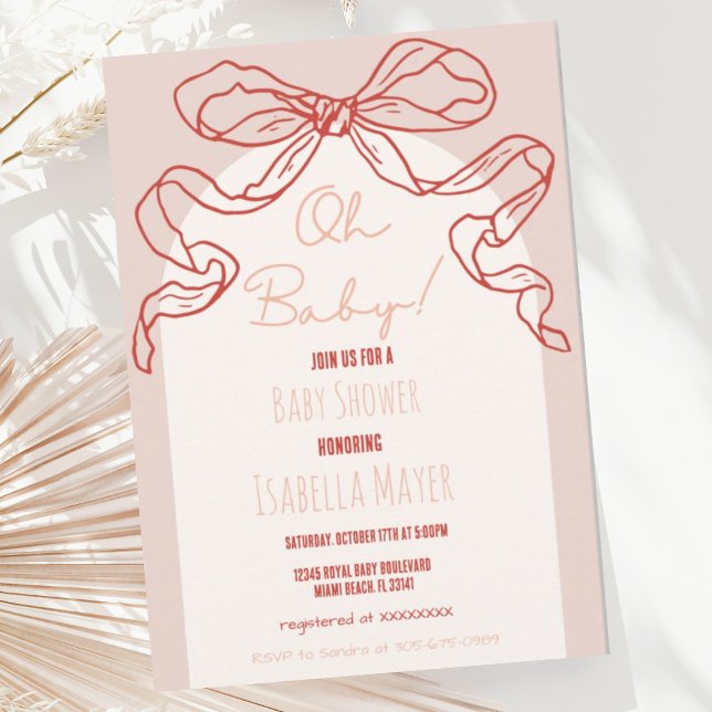 Invitation Baby shower à mâchoires à mâchoires dessinées par  (Créateur téléchargé)