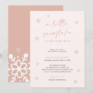 Invitation Baby shower à neige   Boho Winter Wonderland