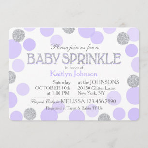Invitation Baby shower à pointes écartées de Parties scintill