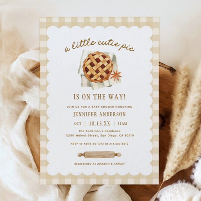 Invitation Baby shower à tarte de Little Cutie automne (Créateur téléchargé)