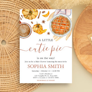 Invitation Baby shower à tarte Little Cutie