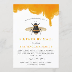 Invitation Baby shower À Thème Abeille Par Courrier