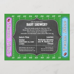 Invitation Baby shower à thème de football lunaire