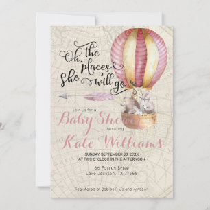 Invitation Baby shower à thème Voyage