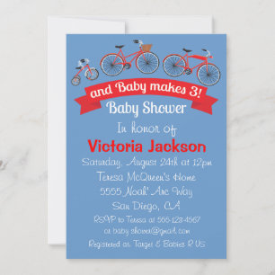 Invitation Baby shower à vélo