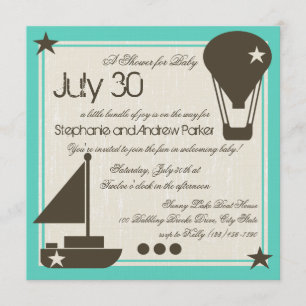 Invitation Baby shower à voiles souples