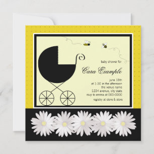 Invitation Baby Shower Abeille Bourdon