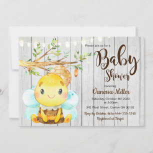 Invitation Baby Shower Abeille Bourdonnante