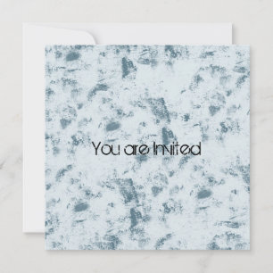 Invitation Baby shower Abstrait bleu tacheté