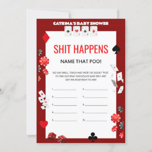 Invitation Baby shower Ace Casino - Nom modifiable, 5x7