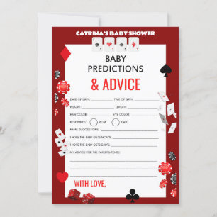 Invitation Baby shower Ace Casino - Nom modifiable, 5x7
